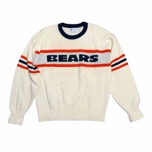 Vintage 80s Cliff Engle NFL Chicago Bears Wool Sweater Size Medium